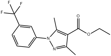 ETHYL 3,5-DIMETHYL-1-[3-(TRIFLUOROMETHYL)PHENYL]-1H-PYRAZOLE-4-CARBOXYLATE 结构式