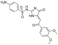 4-AMINO-N-{(5Z)-5-[2-(3,4-DIMETHOXYPHENYL)-2-OXOETHYLIDENE]-4-OXO-4,5-DIHYDRO-1H-IMIDAZOL-2-YL}BENZENESULFONAMIDE 结构式