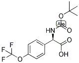 (R)-TERT-BUTOXYCARBONYLAMINO-(4-TRIFLUOROMETHOXY-PHENYL)-ACETIC ACID 结构式