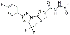 N'-ACETYL-2-[3-(4-FLUOROPHENYL)-5-(TRIFLUOROMETHYL)-1H-PYRAZOL-1-YL]-1,3-THIAZOLE-4-CARBOHYDRAZIDE 结构式