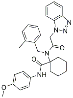 1-(2-(1H-BENZO[D][1,2,3]TRIAZOL-1-YL)-N-(2-METHYLBENZYL)ACETAMIDO)-N-(4-METHOXYPHENYL)CYCLOHEXANECARBOXAMIDE 结构式