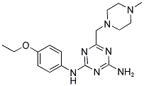 N-(4-ETHOXYPHENYL)-6-[(4-METHYLPIPERAZIN-1-YL)METHYL]-1,3,5-TRIAZINE-2,4-DIAMINE 结构式