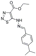 ETHYL 5-[(2E)-2-(4-ISOPROPYLBENZYLIDENE)HYDRAZINO]-1,2,3-THIADIAZOLE-4-CARBOXYLATE 结构式