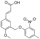 (2E)-3-(4-METHOXY-3-[(4-METHYL-2-NITROPHENOXY)METHYL]PHENYL)-2-PROPENOIC ACID 结构式
