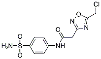 N-[4-(AMINOSULFONYL)PHENYL]-2-[5-(CHLOROMETHYL)-1,2,4-OXADIAZOL-3-YL]ACETAMIDE 结构式