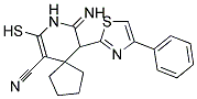 9-IMINO-7-MERCAPTO-10-(4-PHENYL-1,3-THIAZOL-2-YL)-8-AZASPIRO[4.5]DEC-6-ENE-6-CARBONITRILE 结构式