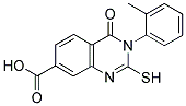 2-MERCAPTO-3-(2-METHYLPHENYL)-4-OXO-3,4-DIHYDROQUINAZOLINE-7-CARBOXYLIC ACID 结构式