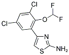 4-[3,5-DICHLORO-2-(DIFLUOROMETHOXY)PHENYL]-1,3-THIAZOL-2-AMINE 结构式