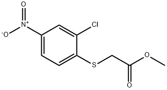 2-(2-氯-4-硝基-苯基)硫基乙酸甲酯 结构式
