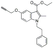 ETHYL 2-METHYL-1-(2-PHENYLETHYL)-5-(PROP-2-YNYLOXY)-1H-INDOLE-3-CARBOXYLATE 结构式