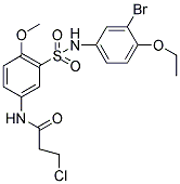 N-(3-[[(3-BROMO-4-ETHOXYPHENYL)AMINO]SULFONYL]-4-METHOXYPHENYL)-3-CHLOROPROPANAMIDE 结构式