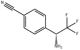 4-((1R)-1-Amino-2,2,2-trifluoroethyl)benzenecarbonitrile 结构式