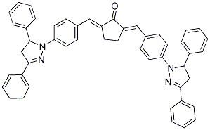 2,5-BIS((E)-[4-(3,5-DIPHENYL-4,5-DIHYDRO-1H-PYRAZOL-1-YL)PHENYL]METHYLIDENE)CYCLOPENTANONE 结构式