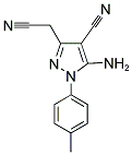 5-AMINO-3-CYANOMETHYL-1-P-TOLYL-1H-PYRAZOLE-4-CARBONITRILE 结构式