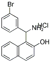 1-[AMINO-(3-BROMO-PHENYL)-METHYL]-NAPHTHALEN-2-OL HYDROCHLORIDE 结构式