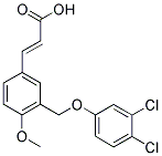 (2E)-3-(3-[(3,4-Dichlorophenoxy)methyl]-4-methoxyphenyl)-2-propenoic acid 结构式
