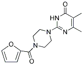 2-[4-(2-FUROYL)PIPERAZIN-1-YL]-5,6-DIMETHYLPYRIMIDIN-4(3H)-ONE 结构式