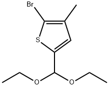 2-BROMO-5-(DIETHOXYMETHYL)-3-METHYLTHIOPHENE 结构式