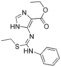 Ethyl 5-{[(1Z)-anilino(ethylthio)methylene]amino}-1H-imidazole-4-carboxylate 结构式