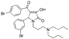 4-(4-Bromobenzoyl)-5-(3-bromophenyl)-1-(3-(dibutylamino)propyl)-3-hydroxy-1H-pyrrol-2(5H)-one 结构式