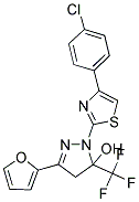 1-[4-(4-CHLOROPHENYL)-1,3-THIAZOL-2-YL]-3-(2-FURYL)-5-(TRIFLUOROMETHYL)-4,5-DIHYDRO-1H-PYRAZOL-5-OL 结构式