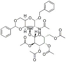 BENZYL 2-ACETAMIDO-2-DEOXY-4,6-O-BENZYLIDENE-3-O-(2',3',4',6'-TETRA- O-ACETYL-BETA-D-GALACTOPYRANOSYL)-ALPHA-D-GALACTOPYRANOSIDE