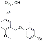 (2E)-3-(3-[(4-BROMO-2-FLUOROPHENOXY)METHYL]-4-METHOXYPHENYL)-2-PROPENOIC ACID 结构式