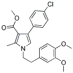 4-(4-CHLORO-PHENYL)-1-[2-(3,4-DIMETHOXY-PHENYL)-ETHYL]-2-METHYL-1H-PYRROLE-3-CARBOXYLIC ACID METHYL ESTER 结构式