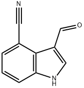 4-氰基吲哚-3-甲醛 结构式