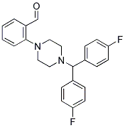 2-(4-[BIS(4-FLUOROPHENYL)METHYL]PIPERAZIN-1-YL)BENZALDEHYDE 结构式