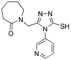 1-[(5-MERCAPTO-4-PYRIDIN-3-YL-4H-1,2,4-TRIAZOL-3-YL)METHYL]AZEPAN-2-ONE 结构式