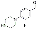 3-FLUORO-4-(1-PIPERAZINO)-BENZALDEHYDE 结构式