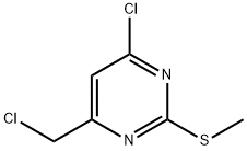 4-氯-6-(氯甲基)-2-(甲基硫烷基)嘧啶 结构式