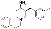 CIS-3-(3-METHYLBENZYL)-1-(2-PHENYLETHYL)PIPERIDIN-4-AMINE 结构式