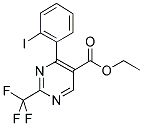 Ethyl-2-trifluoromethyl-4-(2-iodophenyl)-5-pyrimidine carboxylate 结构式