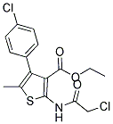 3-THIOPHENECARBOXYLIC ACID, 2-[(2-CHLOROACETYL)AMINO]-4-(4-CHLOROPHENYL)-5-METHYL-, ETHYL ESTER 结构式