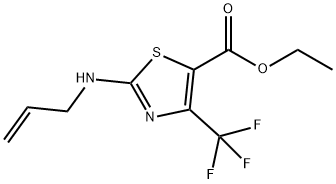 2-(烯丙基亚氨基)-4-(三氟甲基)-2,3-二氢噻唑-5-羧酸乙酯 结构式