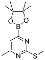 2-METHYLTHIO-6-METHYLPYRIMIDINE-4-BORONIC ACID PINACOL ESTER 结构式