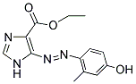 ETHYL 5-[(E)-(4-HYDROXY-2-METHYLPHENYL)DIAZENYL]-1H-IMIDAZOLE-4-CARBOXYLATE 结构式