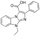 8-ETHYL-2-PHENYL-8H-1,3A,8-TRIAZA-CYCLOPENTA[A]INDENE-3-CARBOXYLIC ACID 结构式