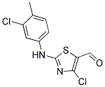 4-CHLORO-2-[(3-CHLORO-4-METHYLPHENYL)AMINO]-1,3-THIAZOLE-5-CARBALDEHYDE 结构式