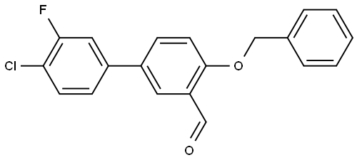 4-(苄氧基)-4'-氯-3'-氟[1,1'-联苯]-3-甲醛 结构式
