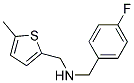 1-(4-FLUOROPHENYL)-N-((5-METHYLTHIEN-2-YL)METHYL)METHANAMINE 结构式