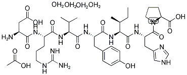 ANGIOTENSIN (HUMAN, 1-7) (CANINE, RAT) ACOH 4H2O 结构式