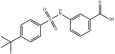 3-[4-(TERT-BUTYL)PHENYLSULFONAMIDO]BENZOIC ACID 结构式