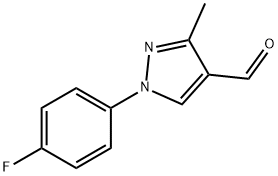 1-(4-FLUOROPHENYL)-3-METHYL-1H-PYRAZOLE-4-CARBALDEHYDE 结构式