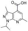 1-异丙基-3,6-二甲基-1H-吡唑并[3,4-B]吡啶-4-羧酸 结构式