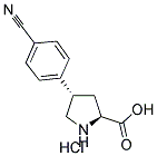 (+/-)-TRANS-4-(4-CYANOPHENYL)PYRROLIDINE-3-CARBOXYLIC ACID HYDROCHLORIDE 结构式