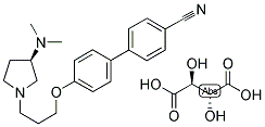4'-[3-[(3(R)-DIMETHYLAMINO-1-PYRROLIDINYL]PROPOXY]-[1,1-BIPHENYL]-4'-CARBONITRILE L-TARTRATE 结构式