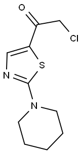 2-CHLORO-1-(2-PIPERIDIN-1-YL-1,3-THIAZOL-5-YL)ETHANONE 结构式